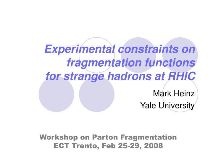 experimental constraints on fragmentation functions for strange hadrons at rhic