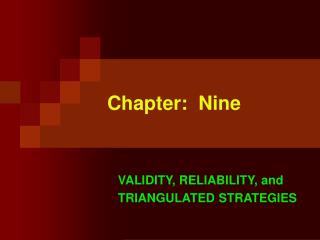 Chapter: Nine
