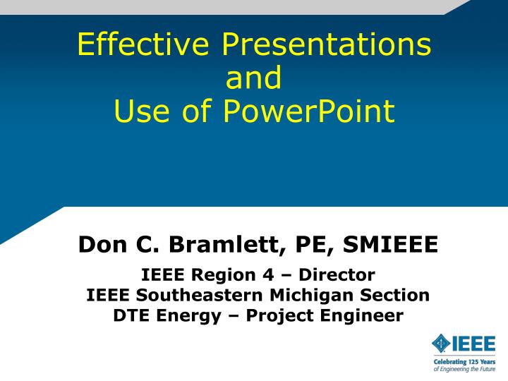 effective presentations and use of powerpoint