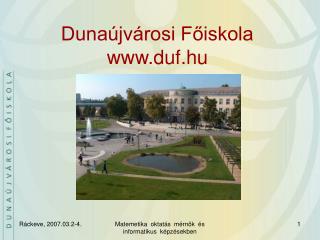 Dunaújvárosi Főiskola duf.hu