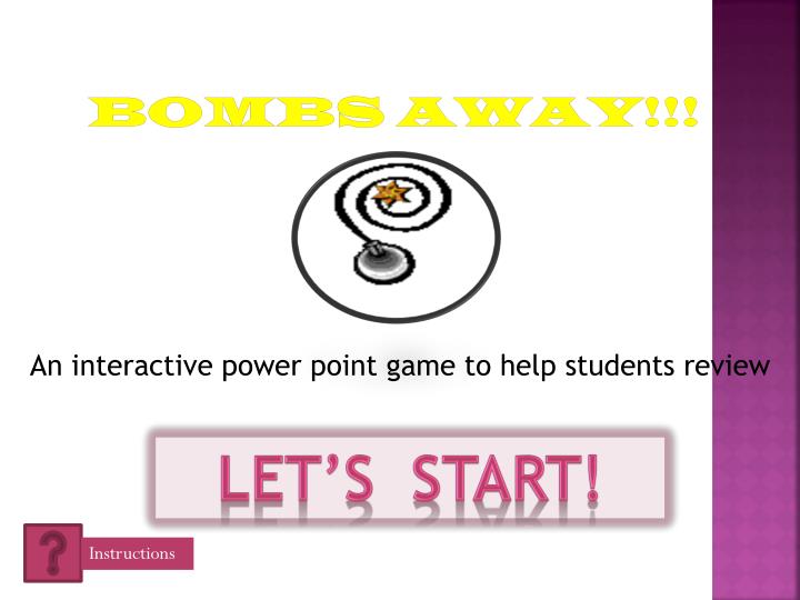 an interactive power point game to help students review