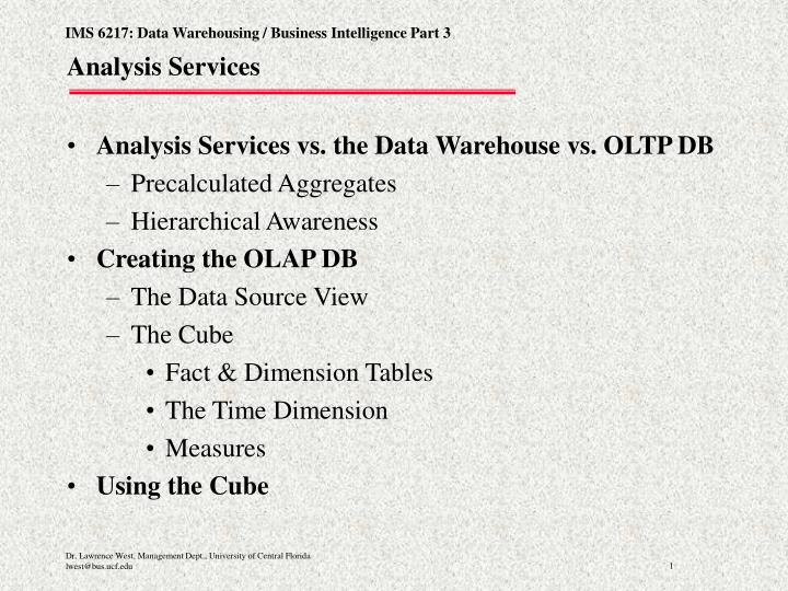 analysis services