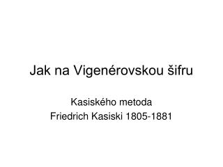 jak na vigen rovskou ifru