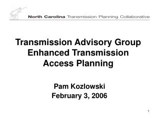 Transmission Advisory Group Enhanced Transmission Access Planning