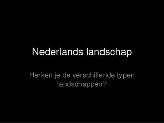 nederlands landschap