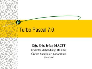 turbo pascal 7 0