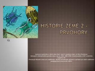 historie zem 2 prvohory