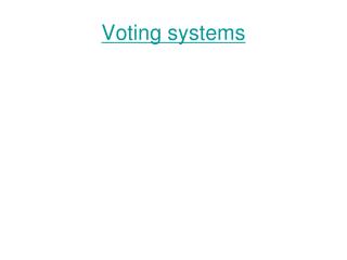 Voting systems
