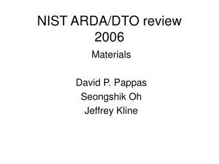 NIST ARDA/DTO review 2006