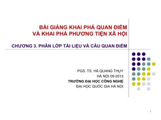 b i gi ng khai ph quan i m v khai ph ph ng ti n x h i ch ng 3 ph n l p t i li u v c u quan i m