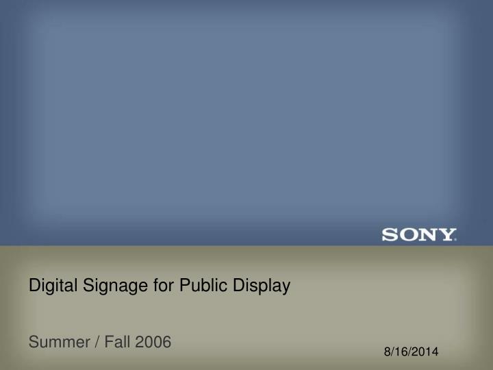 digital signage for public display