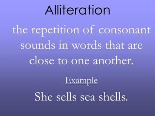 Alliteration