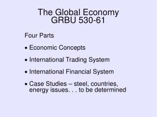 The Global Economy GRBU 530-61