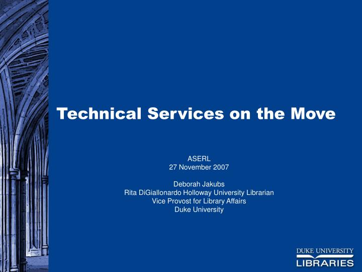 technical services on the move