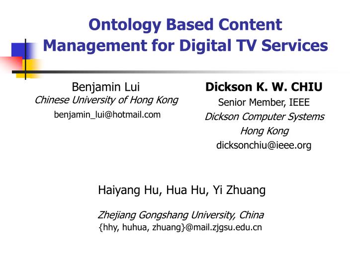 ontology based content management for digital tv services
