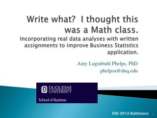 Amy Luginbuhl Phelps, PhD phelpsa@duq