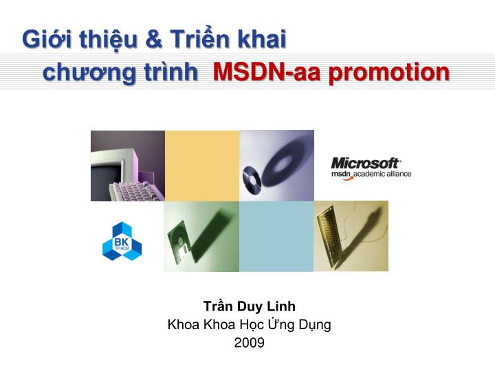 gi i thi u tri n khai ch ng tr nh msdn aa promotion