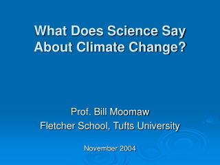 What Does Science Say About Climate Change?