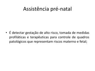 assist ncia pr natal