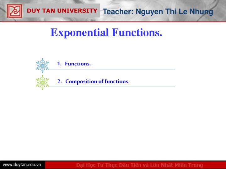 exponential functions