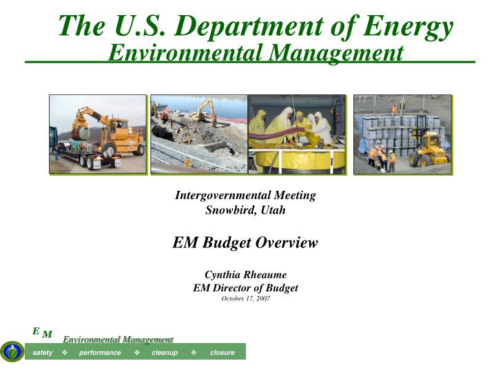 the u s department of energy environmental management