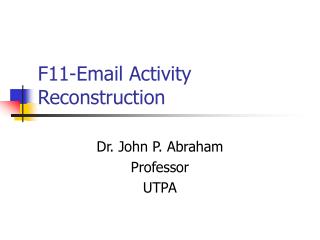 F11-Email Activity Reconstruction