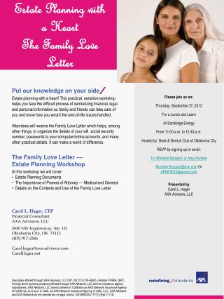 Estate Planning with a Heart The Family Love Letter