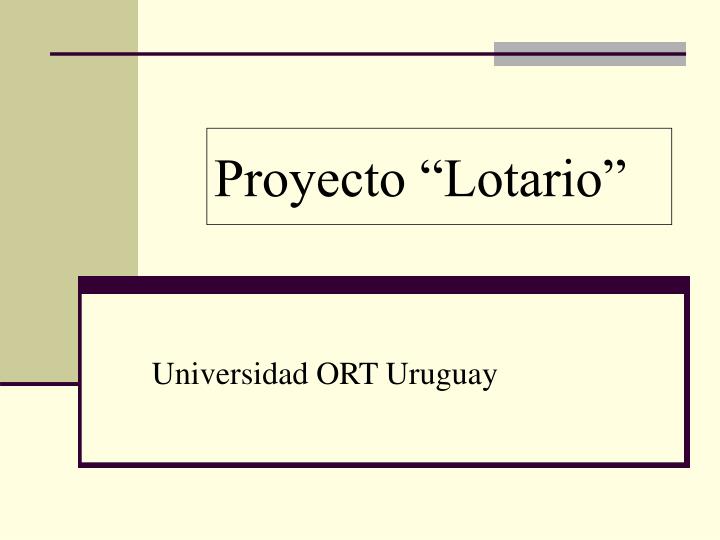 proyecto lotario