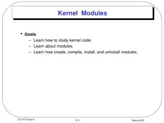 Kernel Modules