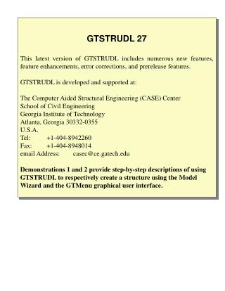 GTSTRUDL 27