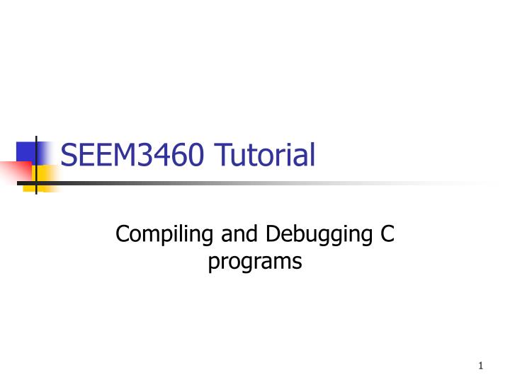 seem3460 tutorial