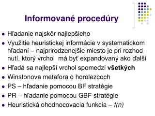 informovan proced ry