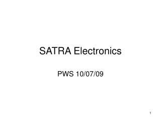 SATRA Electronics