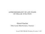 ASTEROSEISMOLOGY OF LATE STAGES OF STELLAR EVOLUTION