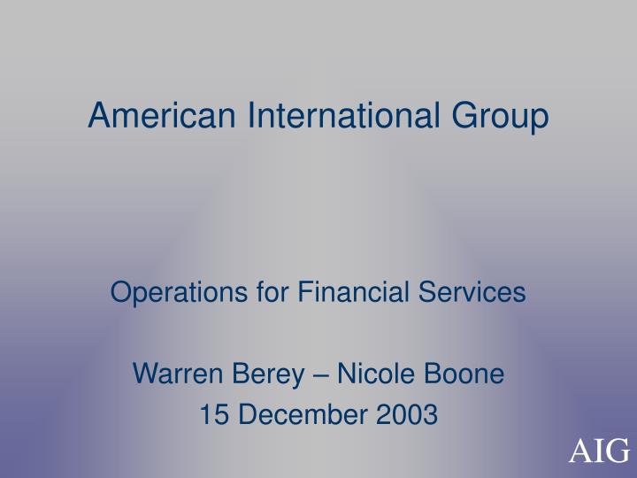 american international group