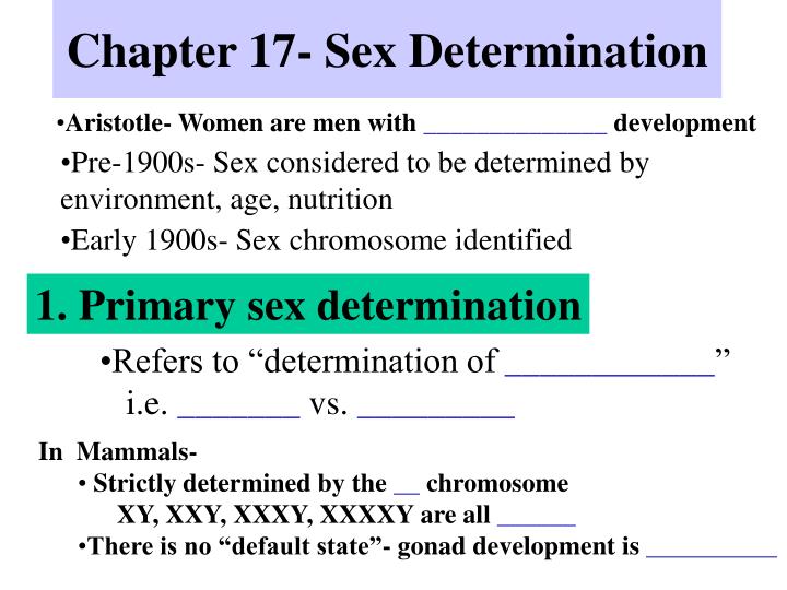 chapter 17 sex determination