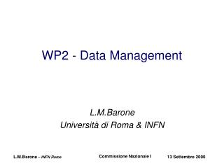 WP2 - Data Management
