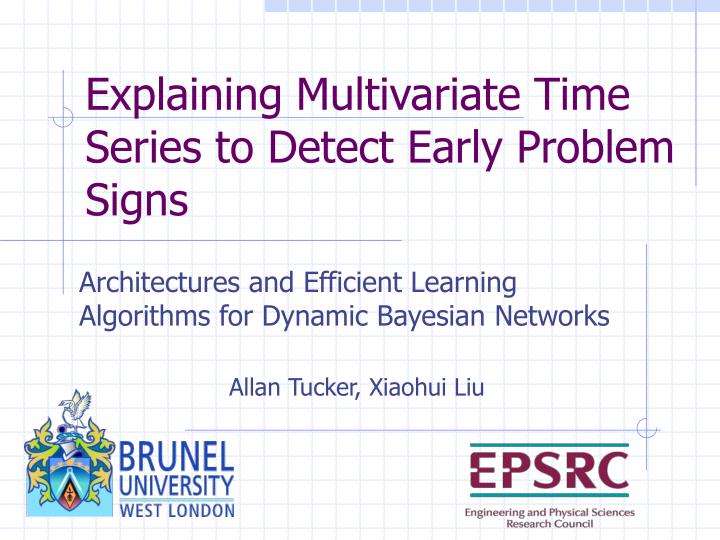 explaining multivariate time series to detect early problem signs