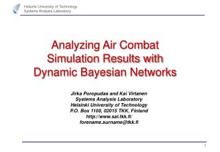 Analyzing Air Combat Simulation Results with Dynamic Bayesian Networks
