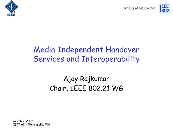 media independent handover services and interoperability