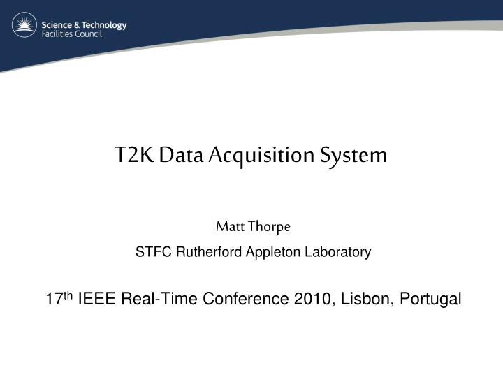 t2k data acquisition system