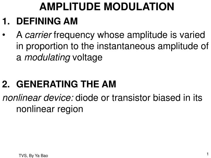 amplitude modulation