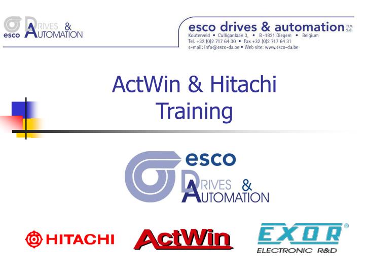 actwin hitachi training