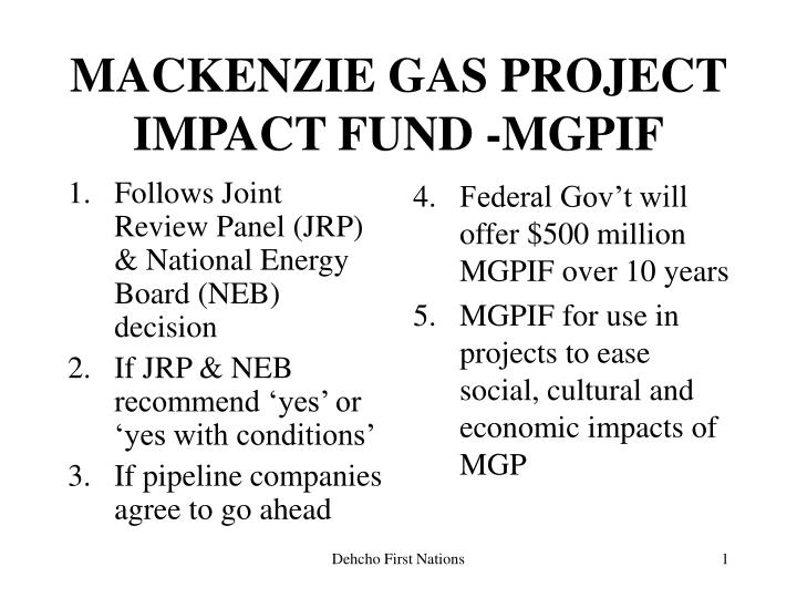 mackenzie gas project impact fund mgpif
