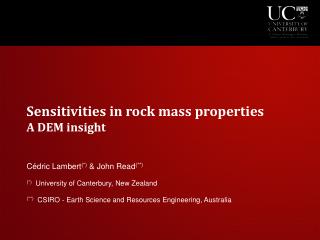 Sensitivities in rock mass properties A DEM insight