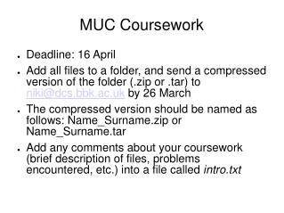 MUC Coursework