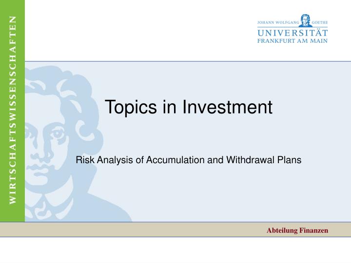 topics in investment