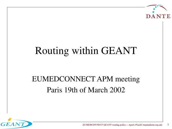 routing within geant