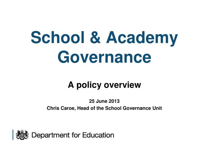 school academy governance