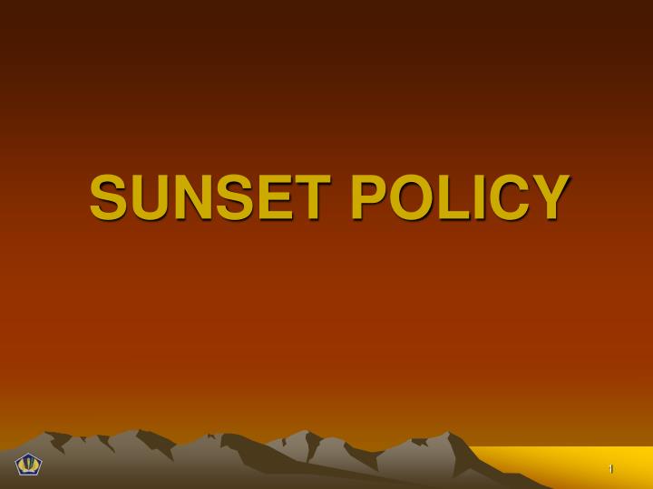 sunset policy